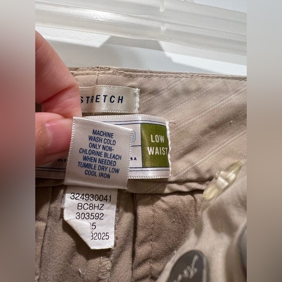 Old Navy Tan Striped Low Rise Boot Cut Pants Stretch Size 2 - Picture 10 of 11